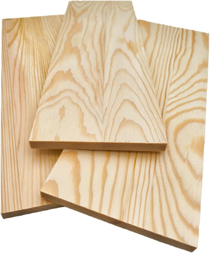 4PCS Rectangle Wood Boards Unfinished Wood Blocks for Crafting, 8x6x1in Blank Whittling Wooden Blocks for Wood Carving,Painting & Burning