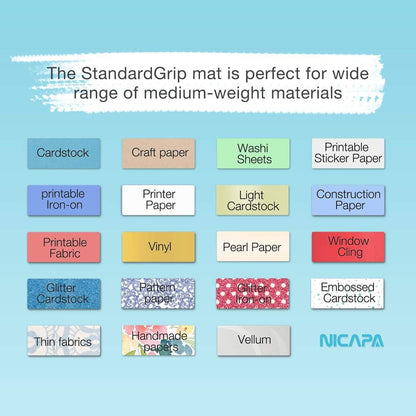 Cutting Mat for Silhouette Cameo 3/2/1 (Light-Grip,12x12 inch 3pack) Adhesive&Sticky Non-Slip Flexible Square Gridded Blue Cut Mats Replacement Accessories Set Matts Vinyl Craft Sewing