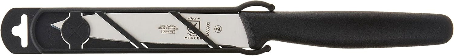 Mercer Culinary Bar Knife,Black, 4” Plain Edge, Pointed Tip