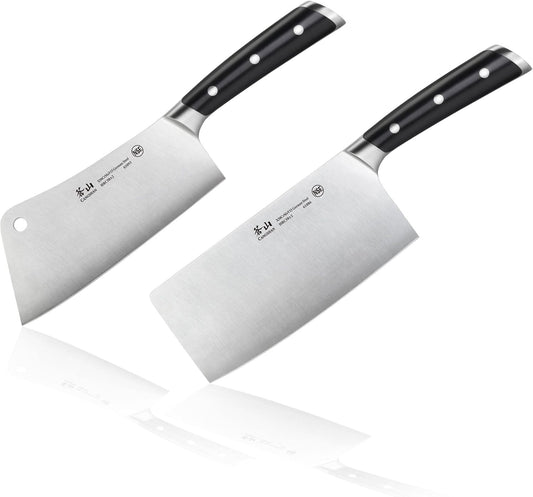 Cangshan S/S1 Series German Steel Forged Chinese Cleaver Set (White)