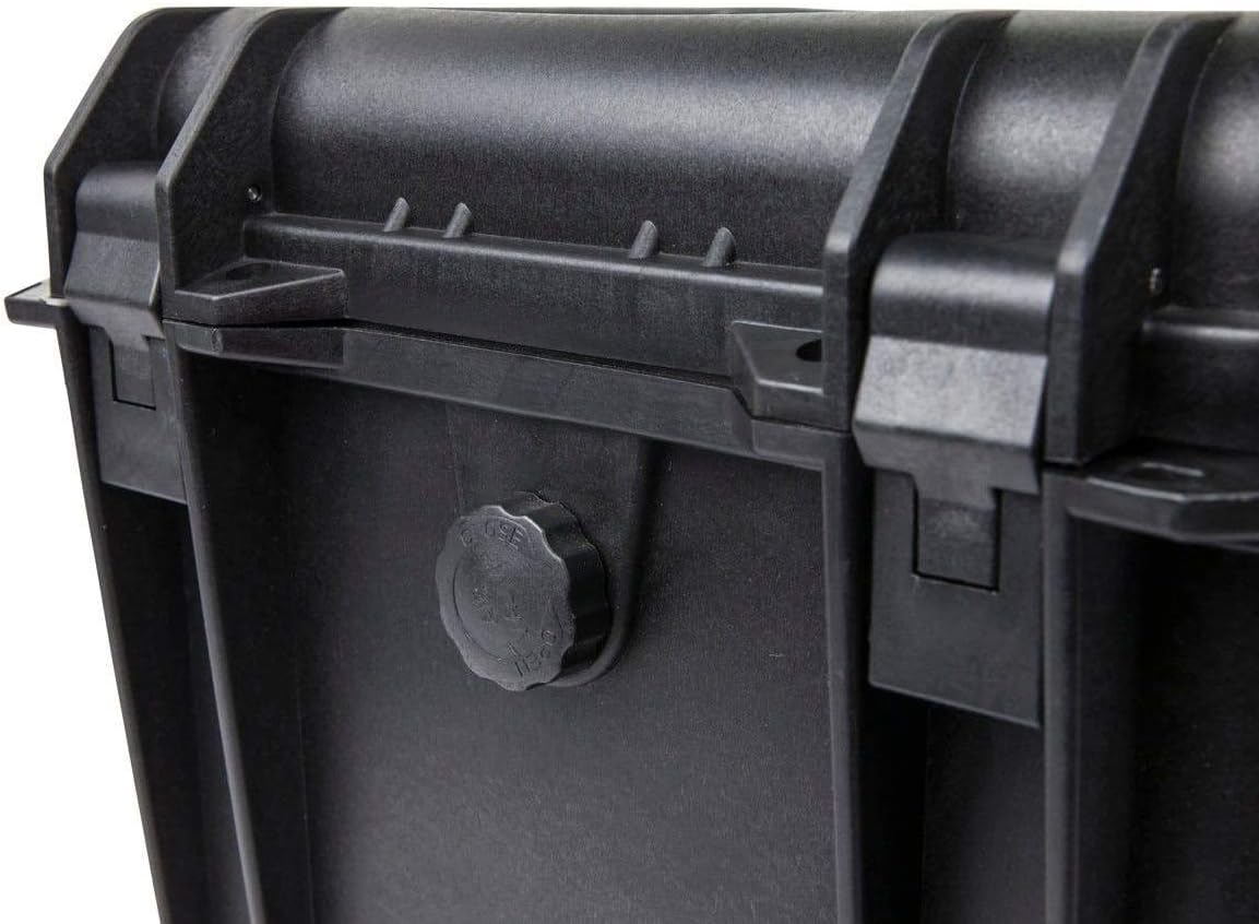 Monoprice Weatherproof/Shockproof Hard Case - Black Ip67 Level Dust and Water Protection Up to 1 Meter Depth with Customizable Foam, 10" x 9" x 7", 6.6 Liter