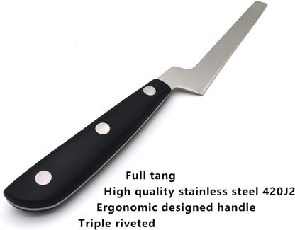 Cheese Knife, MATTSTONE HILL Cheese Knives Set - Soft & Semi Hard Cheese Knife, Soft Cheese Slicer, Cheese Cleaver, Hard Cheese Cutter, Premium Stainless Steel, Wood Handle