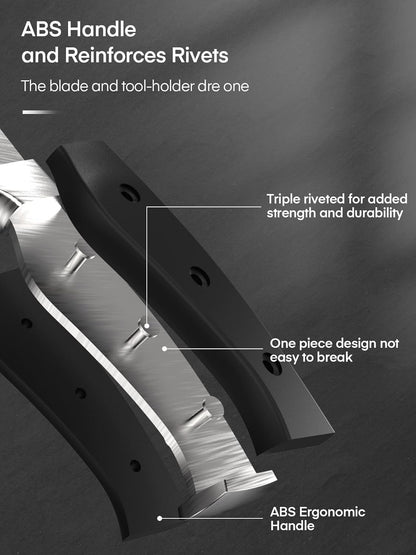 Knife Set, D.Perlla 8 Pieces Kitchen Knife Set with Built-in Sharpener, High Carbon German Stainless Steel Knife Block Set with Unique Waved Pattern, Non-slip Handle, Black