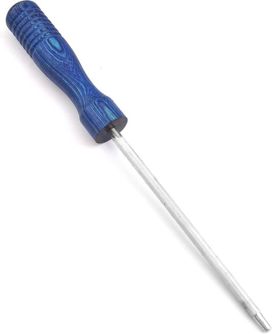 Knife Sharpening Rod –Blue Handle,12-Inch Professional Honing Steel–Grit, Ergonomic Grip, Durable Build –Kitchen Sharpening Tool for Chefs & Home Use–Maintain Razor-Sharp Edges with Ease