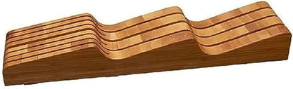 Sabatier In Drawer Knife Organizer, 11 Slots, Bamboo Knife Block, Kitchen Storage Holder for 11 Knives, Kitchen Knife Organizer