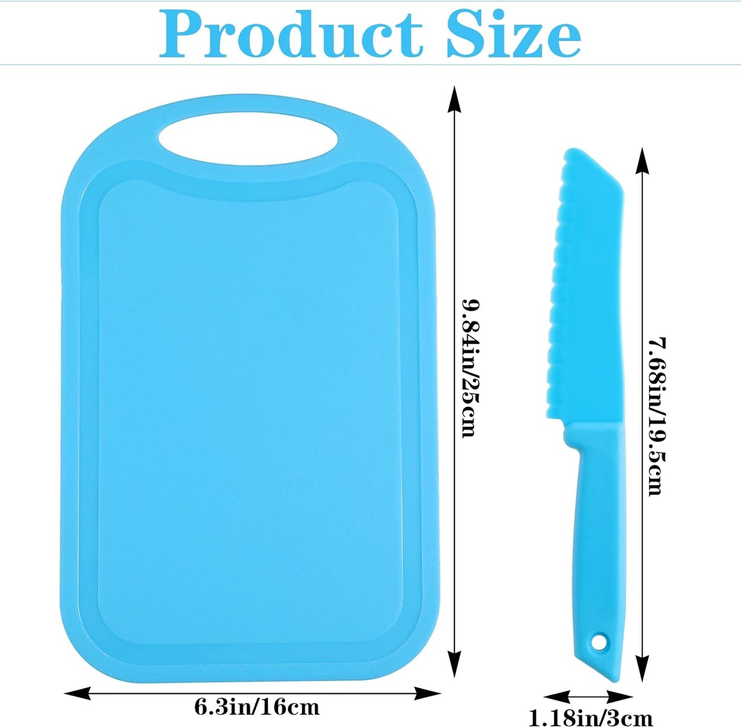 Kifmurase 30 Pcs Kids Plastic Knife Set with Cutting Board, Plastic Safe Knives Toddler Cutting Board Colorful Toddler Kids Cooking Utensils for Salad Fruit Vegetables