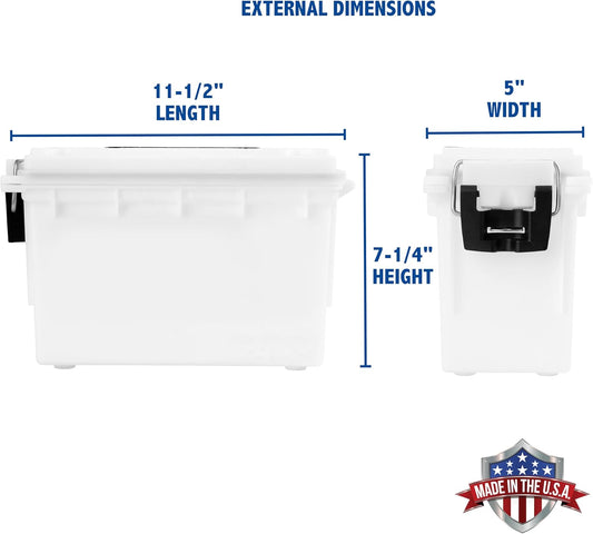 Sheffield 12629 Ammo Storage Box, Mothers Day Gifts for Mom,.30 Cal Field Boxes, Lockable Storage Box with Handle, Secures Hunting Gear, Supplies, and Bullets, Made in USA