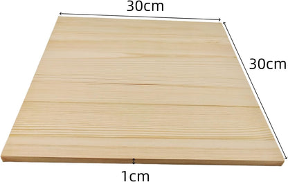 6PCS Unfinished Wood Square Blocks for Crafts, 6x6x1in Blank Wooden Squares Pine Wood Boards for Carving,DIY Wood Coasters,Painting & Burning