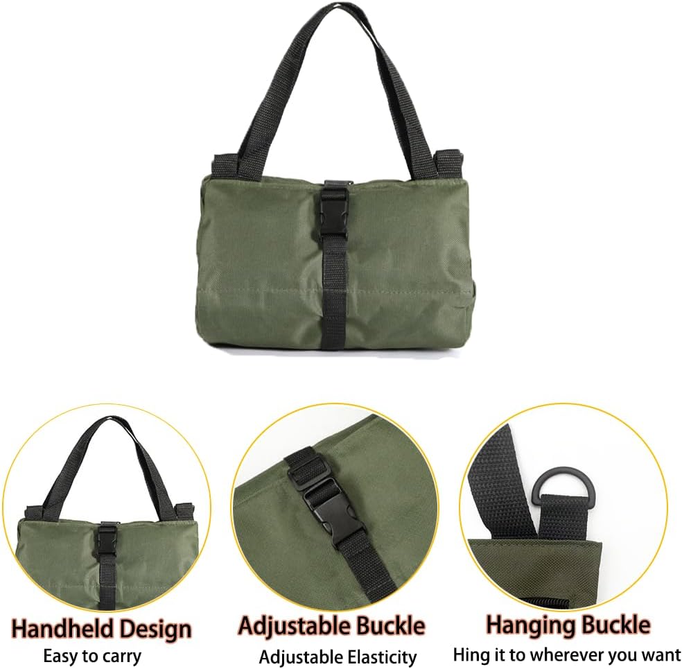 Heavy Duty Roll Up Tool Bag - 5-Pocket Handtools Roll Organizer | Waterproof Tool Pouch Tools Roll Bag for Handheld Convenience | Durable handbag for Men Professional Rolling Handba
