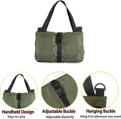 Heavy Duty Roll Up Tool Bag - 5-Pocket Handtools Roll Organizer | Waterproof Tool Pouch Tools Roll Bag for Handheld Convenience | Durable handbag for Men Professional Rolling Handba