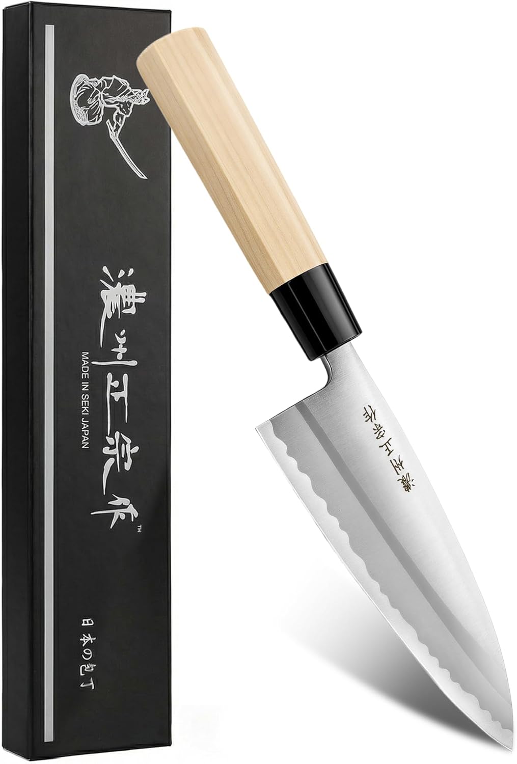 6.7 Inch Santoku Knife, Made in Japan, High Carbon Molybdenum Stainless Steel Japanese Chef Knife with Sakura Handle, Kitchen Knife for Slicing Meat, Vegetable & Fruit