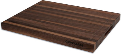 CONSDAN Walnut Cutting Board for Kitchen, USA Grown Hardwood, 20 x 15, with Invisible Inner Handle, Prefinished with Food-Grade Oil, Suitable for Kitchen Edge Grain, 1" Thick