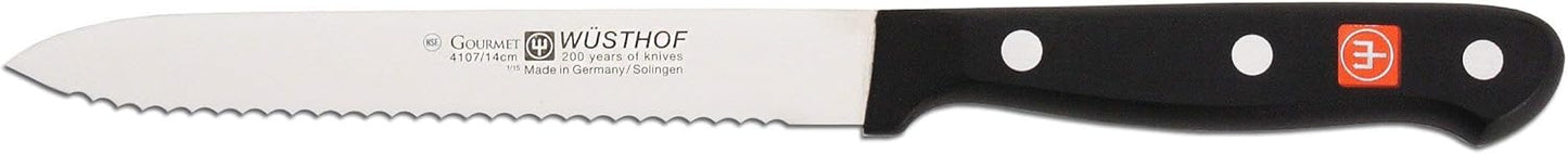 Wusthof 4107-7 Sausage knife, 5", Black