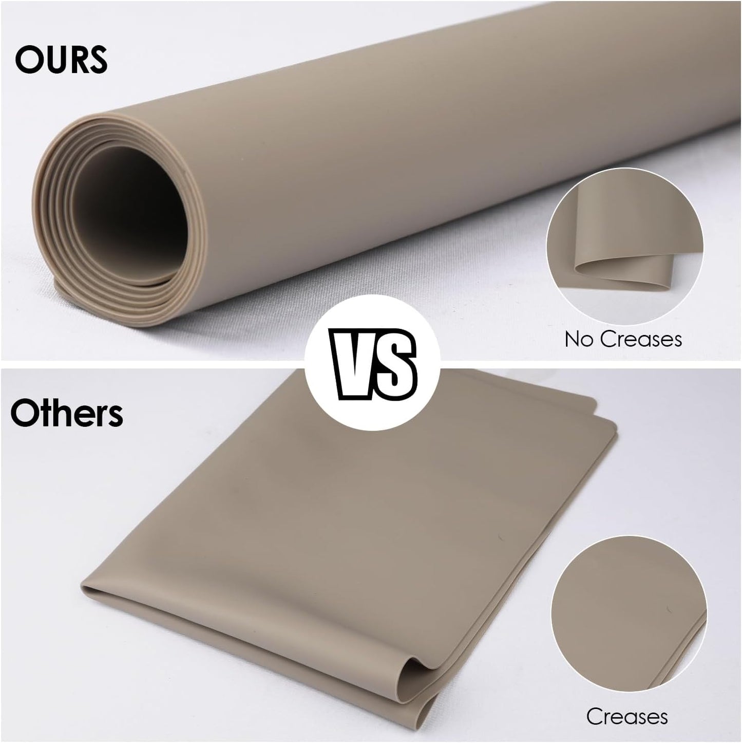 Extra Large Dark Green Countertop Mat - Silicone Table Kitchen Desk Mat - Non-Slip & Heat Resistant - Dinner Placemat Pastry Dough Rolling Mat - Colors A