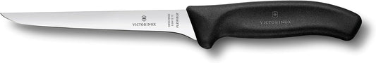 Victorinox Swiss Classic, 6 Inch Boning Knife, Extra Sharp Narrow Flexible Blade, Stainless Steel, Black