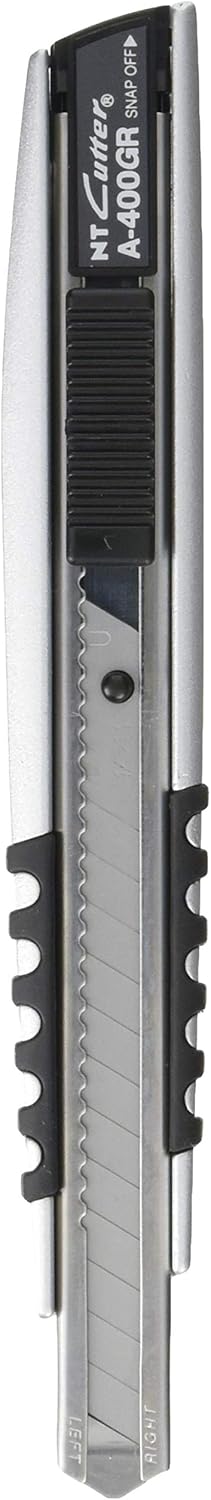 NT Cutter Premium Evolution PMG series Aluminum Die-Cast Grip Auto-Lock Utility Knife, With 30-Degree Extra Sharp Black Blade (PMGA-EVO2)