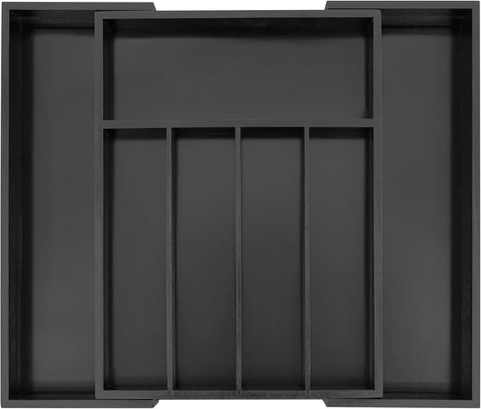 Utoplike Acacia Kitchen Drawer Organizer Expandable, Large Utensils and Cutlery Tray, Adjustable Silverware Divider for Knives Flatware
