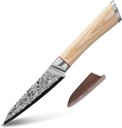 DONGSUN 8 Inch Damascus Chef Knife with North American Black Walnut Sheath, 67-Layer VG10 Forged Steel Japanese Gyuto, Professional Durable Sharpness