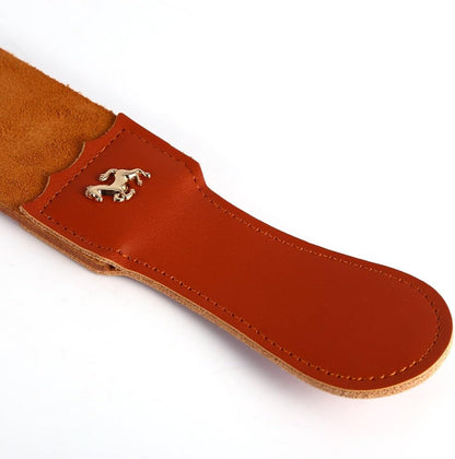 Leather Strap for Knife Sharpening, 19.8x2.0in Razors Strop, Double Sided Leather Manual Strop Straight, Folding Razors Sharpening Belt with Lobster Clasp for Chisels