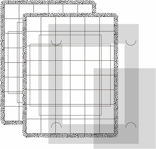 Sticky Non-Slip Flexible Gridded Stamp Mats Grid Sheets 2 PCS Low Stick Mat and 1 Blending Buddy Set,Laser Template with Stuckable Hole,Multi-Use Tack Adhesived Sheet Scrapbooking Craft Accessory