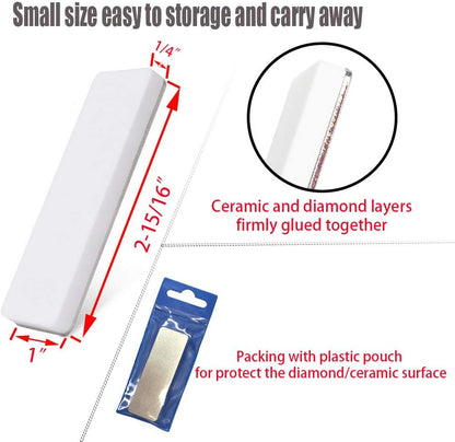 Diamond Knife sharpener Pocket Sharpening Stone #400/600 Double Sides Folding Portable Orange - 1pcs