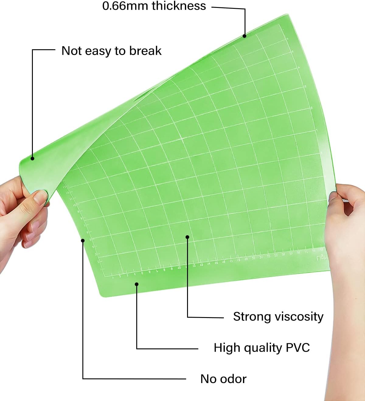 Gwybkq Cutting Mat, Compatible With Maker 3/Maker/Explore 3/Air 2/Air/One 12 Pack 12x12 Cut Mats Replacement Accessories Adhesive Sticky Green Cricket Standard Card