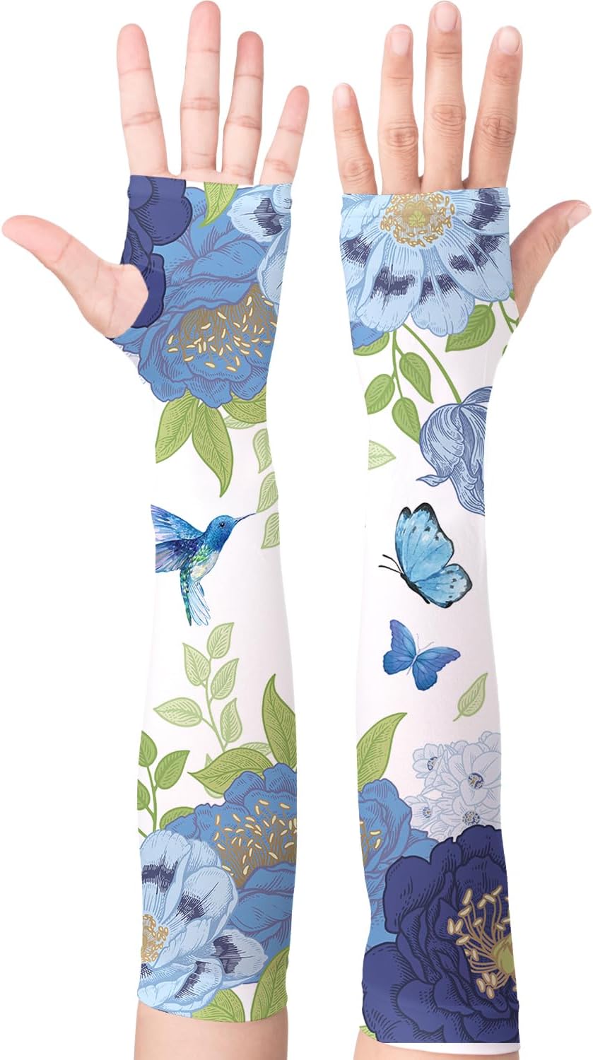 YPHCDO Gardening Sleeves Farm Sun Protection Arm Cooling Sleeves Thorn Proof Garden for Women Men with Thumb Hole
