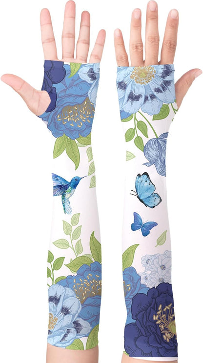 YPHCDO Gardening Sleeves Farm Sun Protection Arm Cooling Sleeves Thorn Proof Garden for Women Men with Thumb Hole