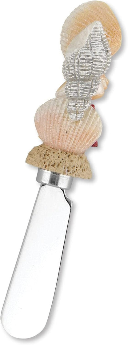 UP UPware Black Lighthouse Cheese Spreaders, Hand-Painted Resin Handles with Stainless Steel Blades for Spreading Cream Cheese, Butter, Jam, or Sandwich, Set of 4
