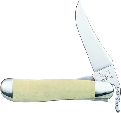 Case WR XX Pocket Knife Amber Jigged Bone Russlock Item #260 - (61953L SS) - Length Closed: 4 1/4 Inches