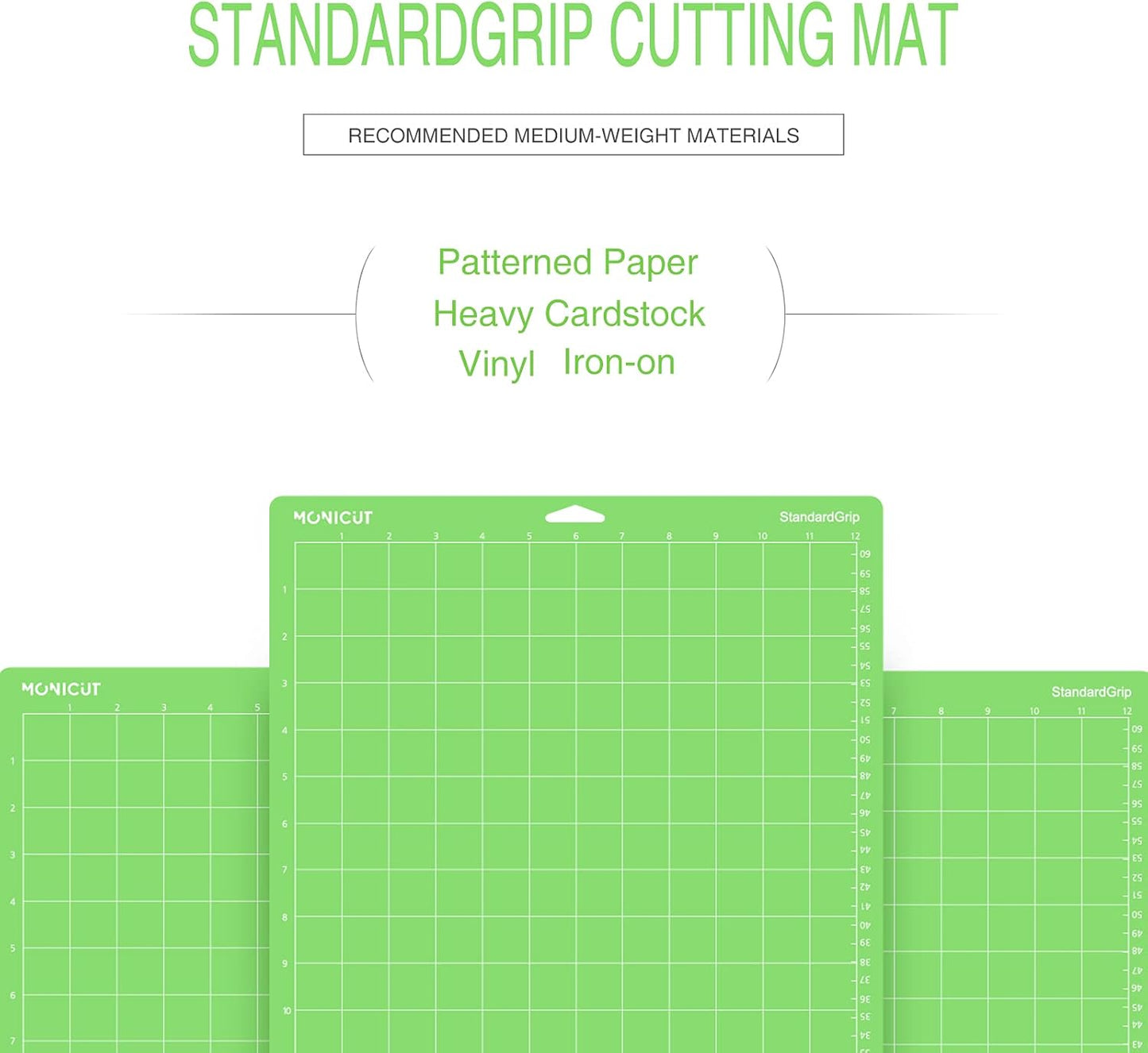 12x24 Stronggrip Cutting Mat for Cricut Maker 3/Maker/Explore 3/Air 2/Air/One, 3 Pcs Non-Slip Flexible Cutting Mats for Crafts, Quilting, Sewing and all Arts