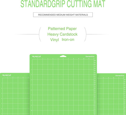 12x24 Stronggrip Cutting Mat for Cricut Maker 3/Maker/Explore 3/Air 2/Air/One, 3 Pcs Non-Slip Flexible Cutting Mats for Crafts, Quilting, Sewing and all Arts