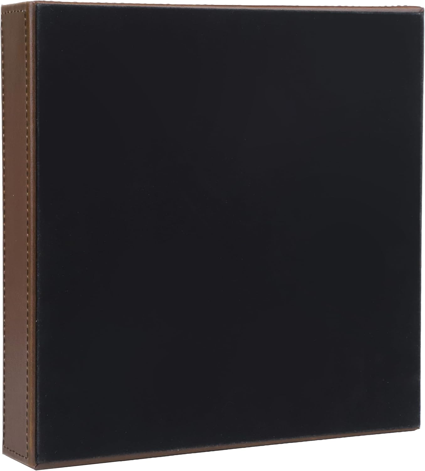 HofferRuffer Faux Leather Vanity Tray, Elegant Desktop Storage Organizer, Decorative Catchall for Perfume, Bathroom Valet, Nightstand or Dresser, 10.2 x 8.4 x 1.8 inches (Grey Stripe)