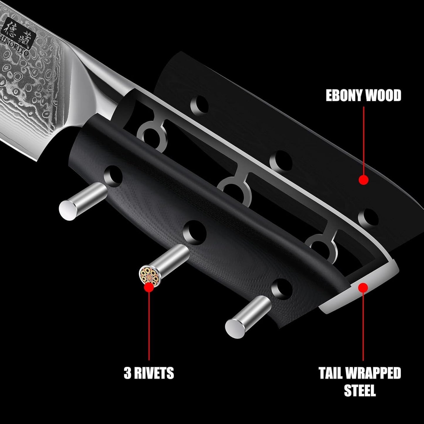 Chef Knife 8 Inch, Japanese Damascus Kitchen Knife Stainless Steel Cladding, Professional Ultra-Sharp Home Utility Knife with G10 Handle Gift Box (Chef Knife)
