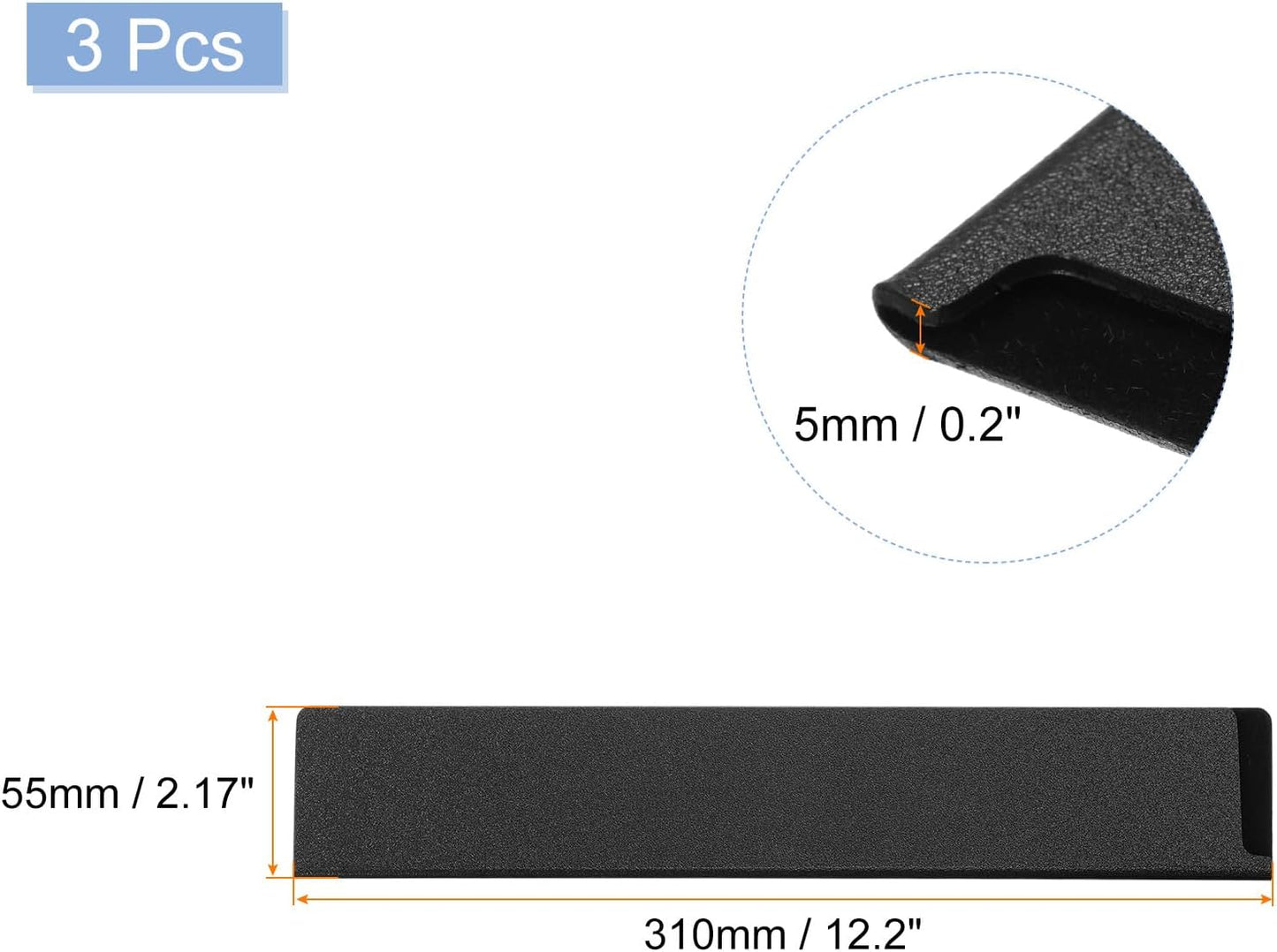 uxcell 3Pcs Knife Edge Guards 5.9"x1" ABS Knife Cover Sleeves Knife Case Blade Protector Universal Knife Sheath for Home Kitchen Knife