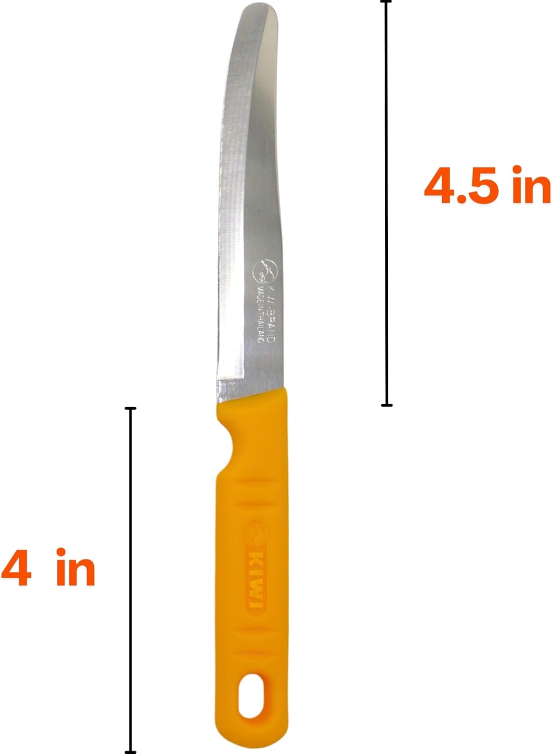 Round Tip Knife, Blunt Knife, Rounded Tip Knives for Cutting Fruit and Vegetable, Smooth Sharp Blade, Safety Knifes (Yellow)