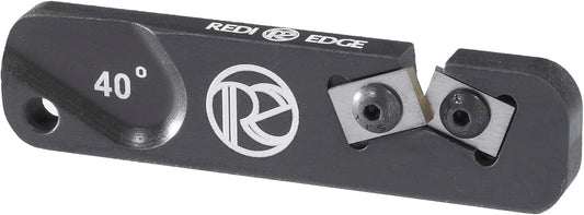Redi-Edge Tactical Knife Sharpener - Military-Grade Pocket knife Sharpener with Duromite Sharpening Elements - Honing Rod with 40° Double Edge for Kitchen & Hunting - Compact Travel Knife Honing Rod