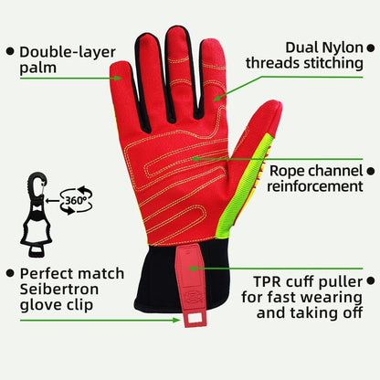 Seibertron High-Vis Series Cut Resistant Reducing Anti-Impact Mechanics Heavy Duty Safety Rescue Oil and Gas Gloves