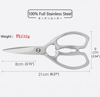 Jasni 100% Full Stainless Steel separable Sharp Powerful Kitchen Scissors Multi-Purpose Heavy Duty Dishwasher Safe Food Scissors Kitchen Shears for Chicken Poultry bone