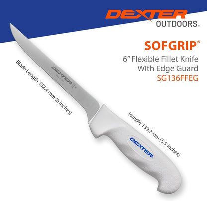Dexter Outdoors 6" SOFGRIP Fillet Knife | Includes Edge Guard