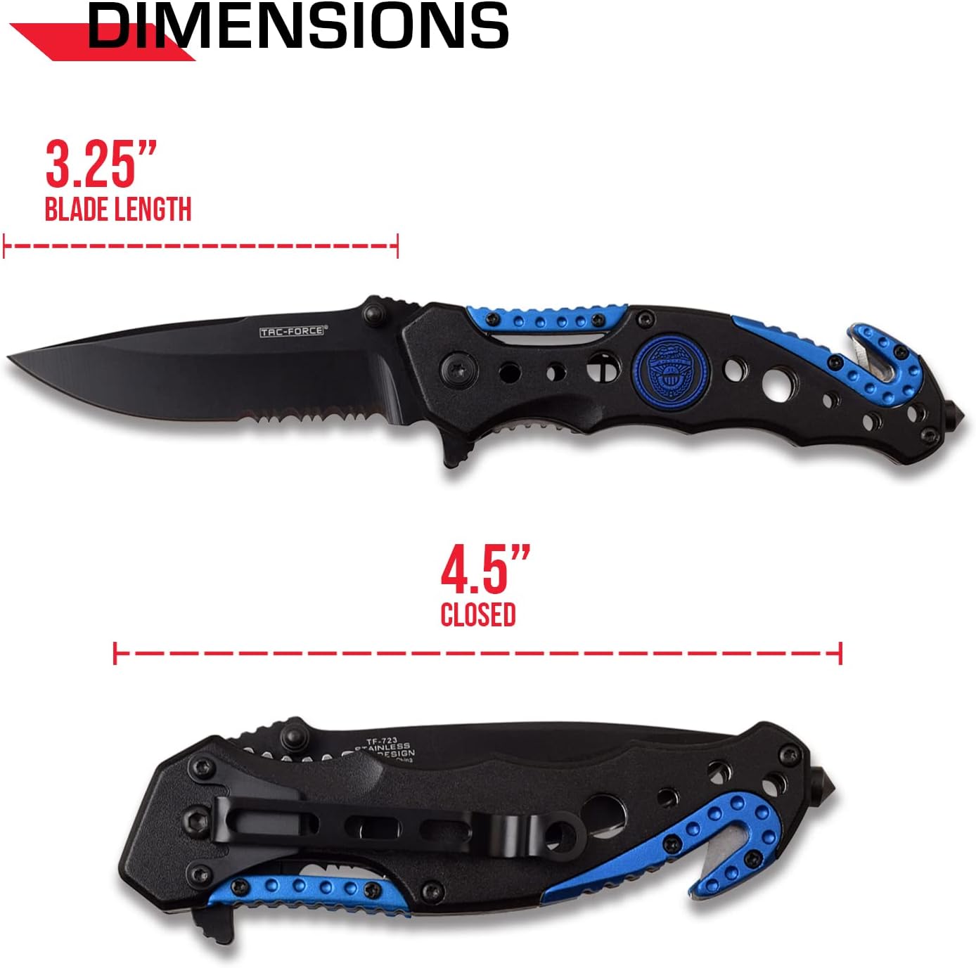 Tac Force Tactical Assisted Opening Folding Knife - TF-723PC