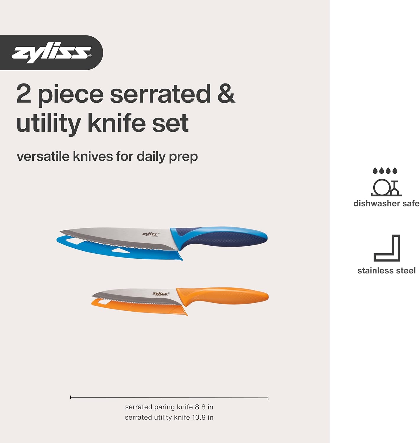 ZYLISS 2-Piece Paring Knife Set with Sheath Covers