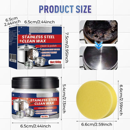 2025 New Premium Rust Remover for Kitchen and Home, Stainless Steel Scratch Remover for Appliances for Oven, Sink, Fridge & Cookware, Cleans Grease, Scuffs & Restores Shine (1)