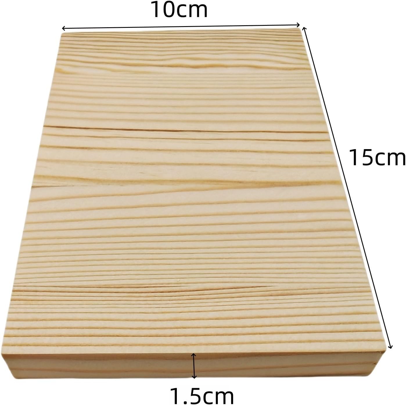 4PCS Rectangle Wood Boards Unfinished Wood Blocks for Crafting, 8x6x1in Blank Whittling Wooden Blocks for Wood Carving,Painting & Burning