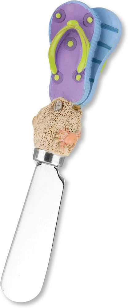 UP UPware Black Lighthouse Cheese Spreaders, Hand-Painted Resin Handles with Stainless Steel Blades for Spreading Cream Cheese, Butter, Jam, or Sandwich, Set of 4