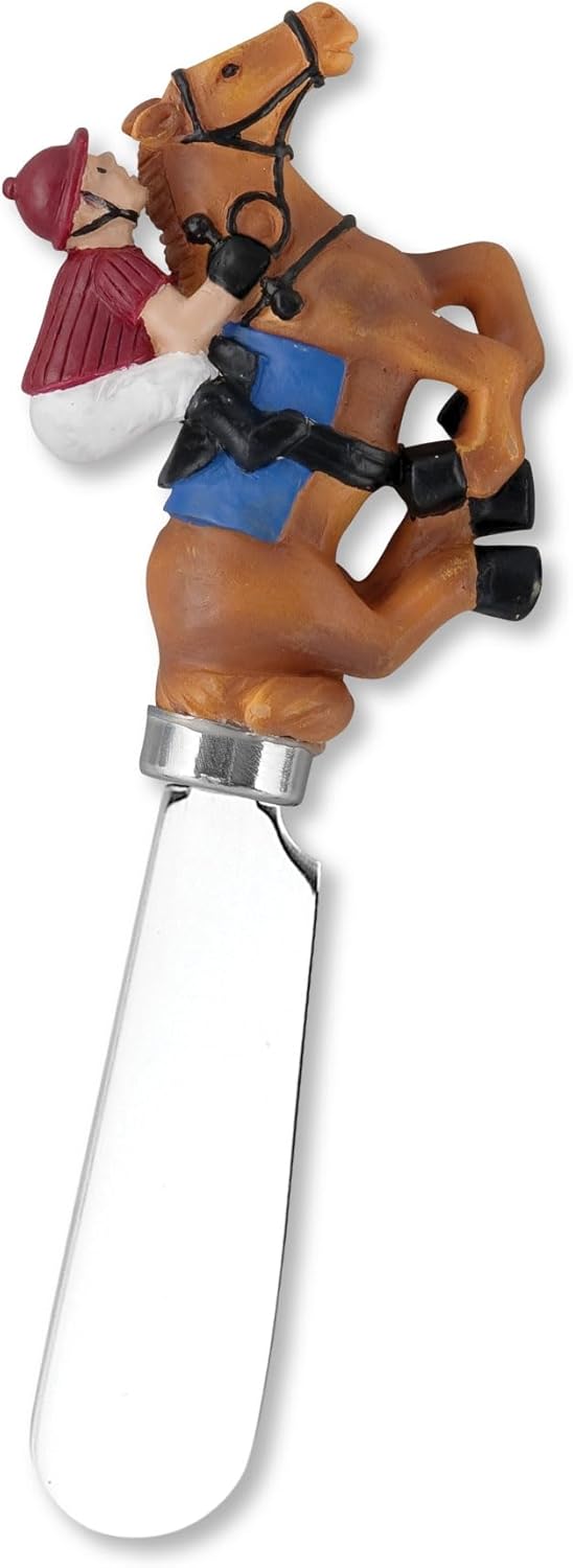 Supreme Housewares Western Cowboy Boot Cheese Spreaders, Hand-Painted Resin Handles with Stainless Steel Blades for Spreading Cream Cheese, Butter, and Jam, Assorted Designs, Set of 4