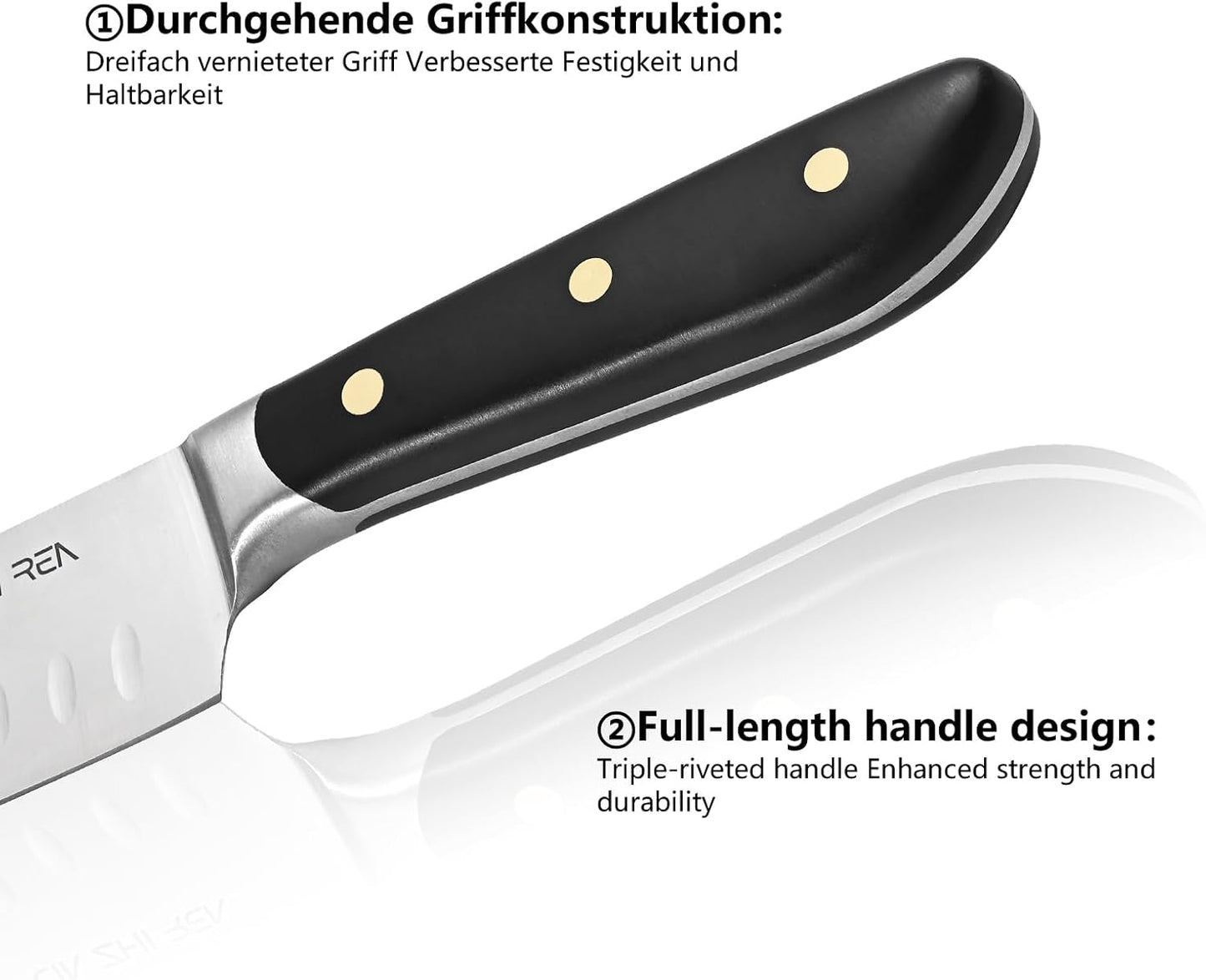14-Piece Kitchen Knife Set with Detachable Block, High Carbon Stainless Steel Dishwasher Safe Knives, Includes Chef, Santoku, Bread, Steak Knives for Home Kitchen,White