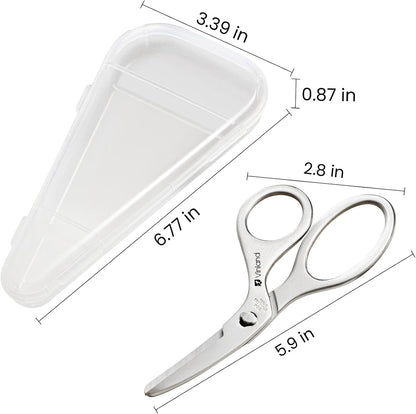 Stainless Steel Baby Food Scissors, Baby Food Scissors With Travel Case, Ideal For Pizza, Meats, Noodles, Vegetables, And Fruits