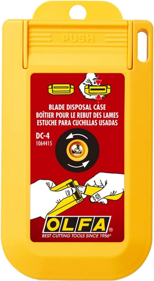 OLFA Mountable Blade Disposal Can (DC-4) - Blade Bank Container w/Mounting Hole Quickly & Safely Disposes & Stores Snap-Off Utility Knife Blades, Perfect for Construction, Warehouses, Work Sites