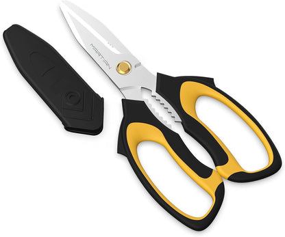8” Heavy Duty Cultery Scissors- Japanese Stainless Steel All Purpose Scissors,Sharp Kitchen Scissors for Meat Cutting